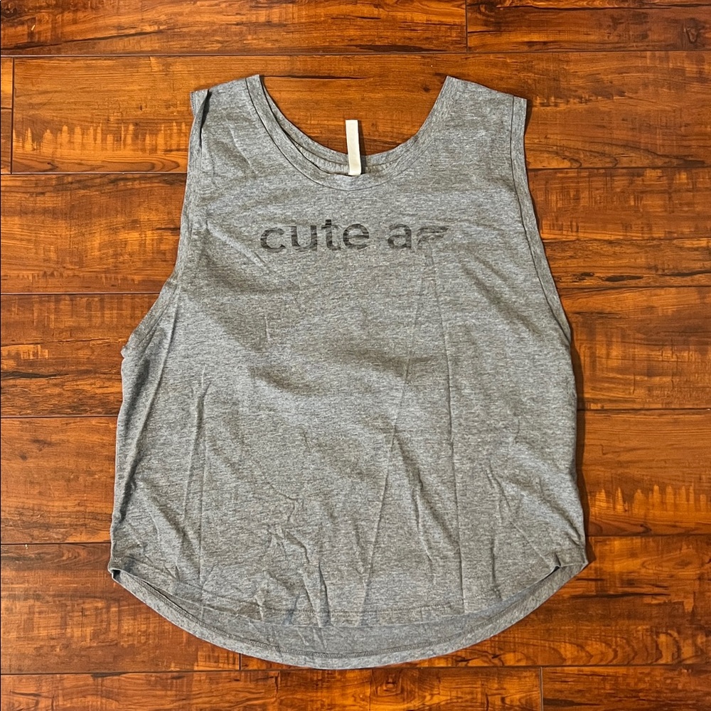 Fabletics Gray Sleeveless Tank Top | Size S